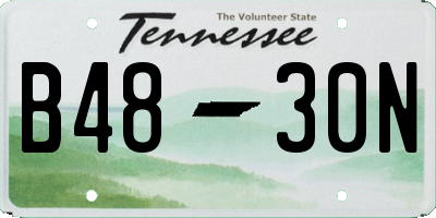 TN license plate B4830N
