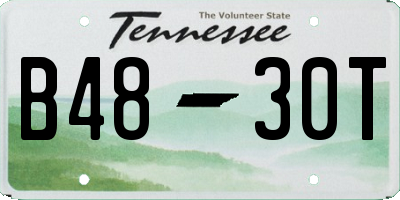 TN license plate B4830T