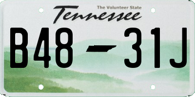 TN license plate B4831J