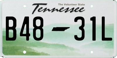 TN license plate B4831L