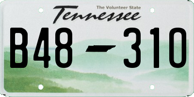TN license plate B4831O