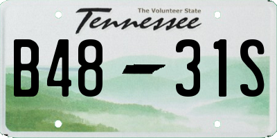 TN license plate B4831S