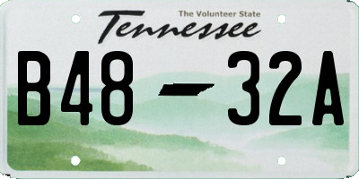 TN license plate B4832A