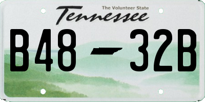 TN license plate B4832B