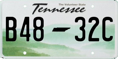 TN license plate B4832C