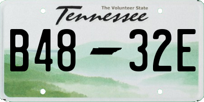 TN license plate B4832E