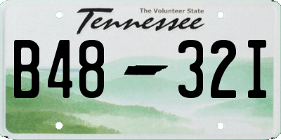 TN license plate B4832I