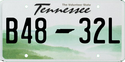 TN license plate B4832L