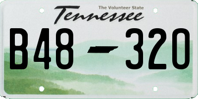 TN license plate B4832O