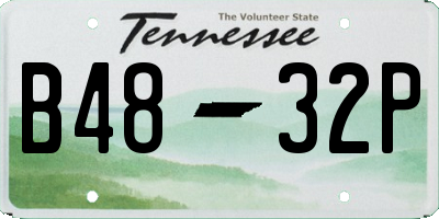TN license plate B4832P