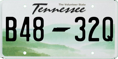 TN license plate B4832Q