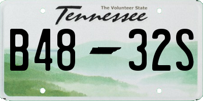 TN license plate B4832S