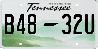 TN license plate B4832U