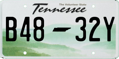 TN license plate B4832Y