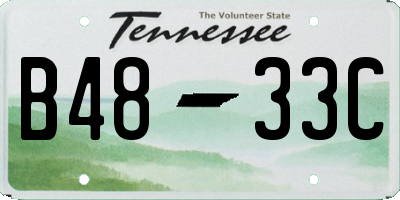 TN license plate B4833C