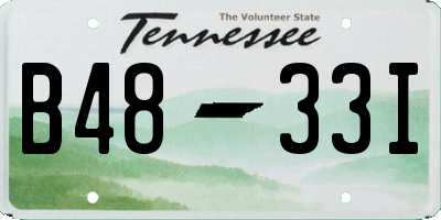 TN license plate B4833I