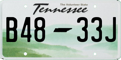 TN license plate B4833J