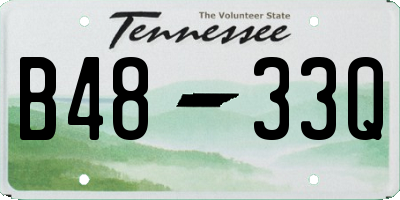 TN license plate B4833Q