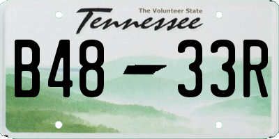 TN license plate B4833R
