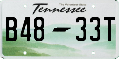TN license plate B4833T