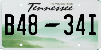 TN license plate B4834I