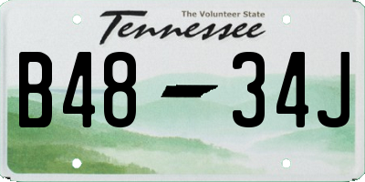TN license plate B4834J