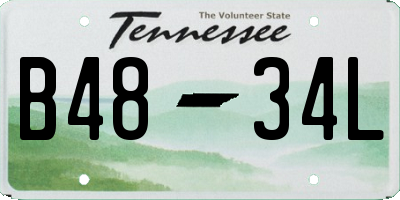TN license plate B4834L