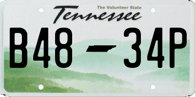 TN license plate B4834P