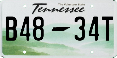 TN license plate B4834T