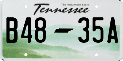 TN license plate B4835A
