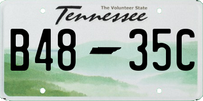 TN license plate B4835C