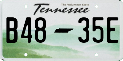 TN license plate B4835E