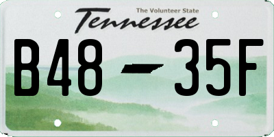 TN license plate B4835F