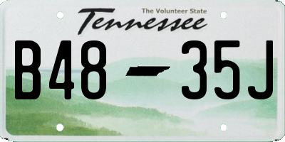 TN license plate B4835J