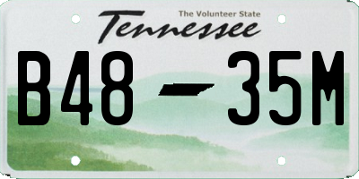 TN license plate B4835M