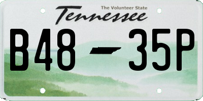 TN license plate B4835P