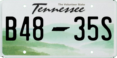 TN license plate B4835S
