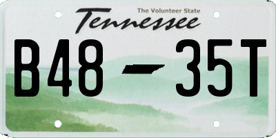 TN license plate B4835T