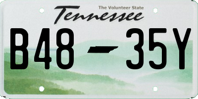 TN license plate B4835Y