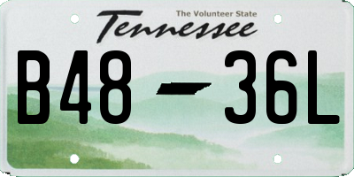 TN license plate B4836L