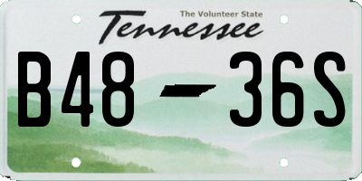 TN license plate B4836S