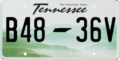 TN license plate B4836V