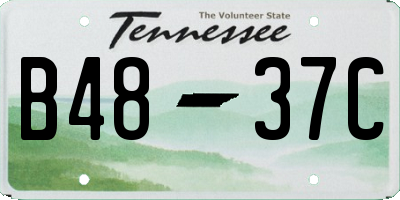 TN license plate B4837C