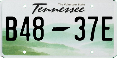 TN license plate B4837E