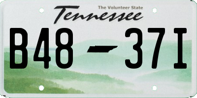 TN license plate B4837I