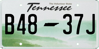 TN license plate B4837J