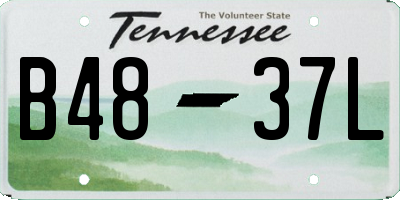 TN license plate B4837L