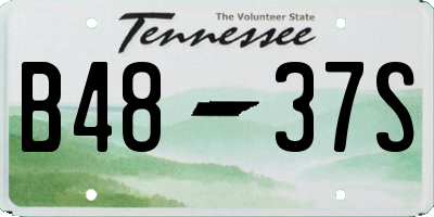 TN license plate B4837S