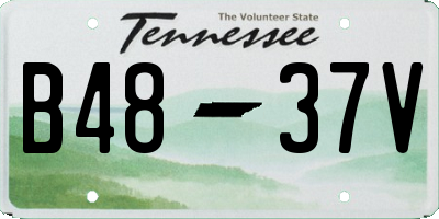 TN license plate B4837V