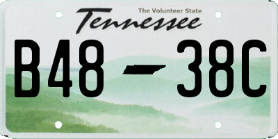 TN license plate B4838C